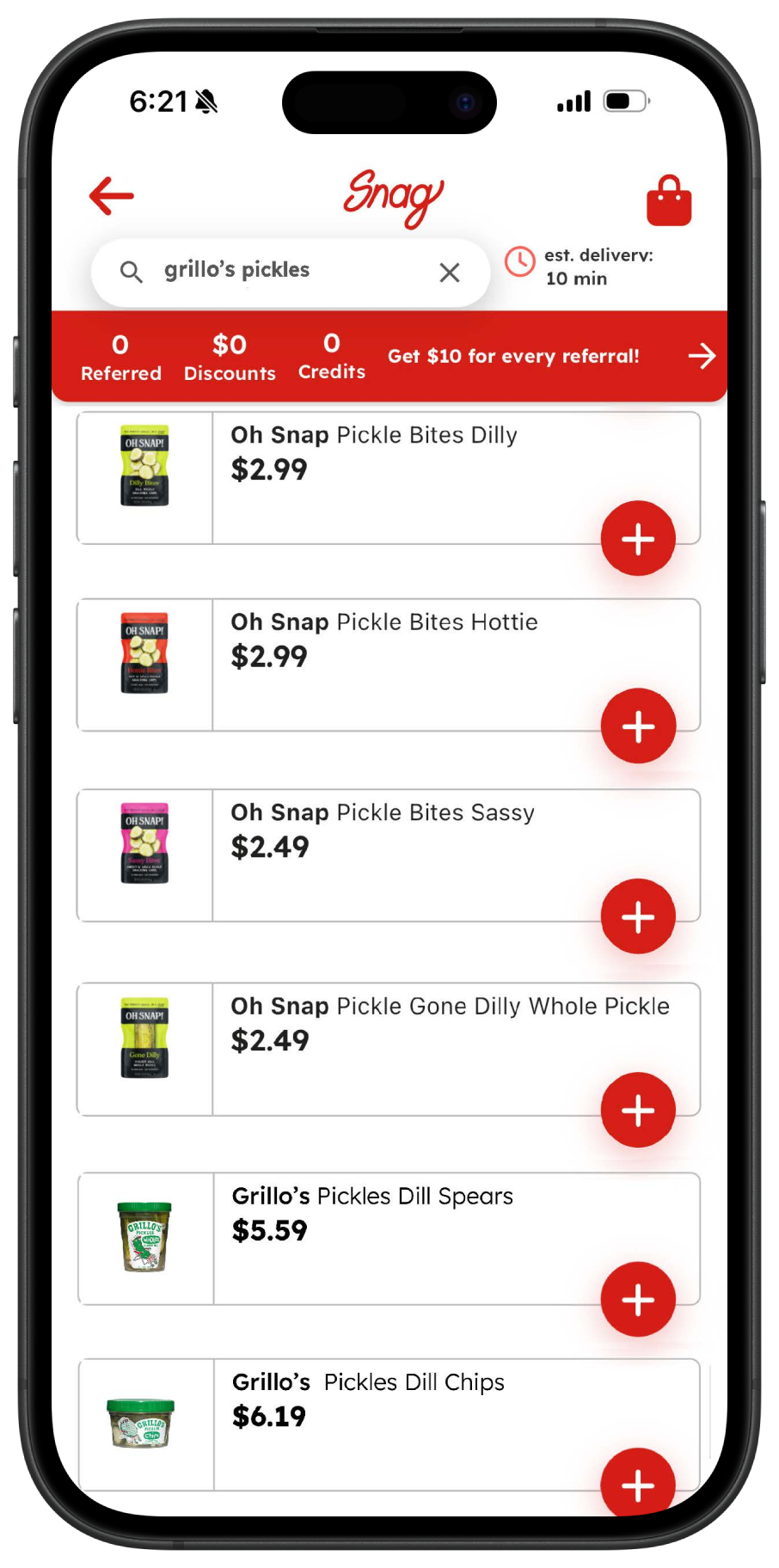 Snag Delivery | 10-Minute Delivery for College Students